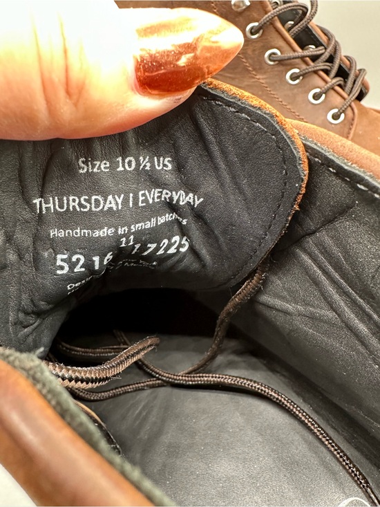 Thursday Boot Diplomat Moc Toe Leather Boots Men 10.5 Brown Water Resistant